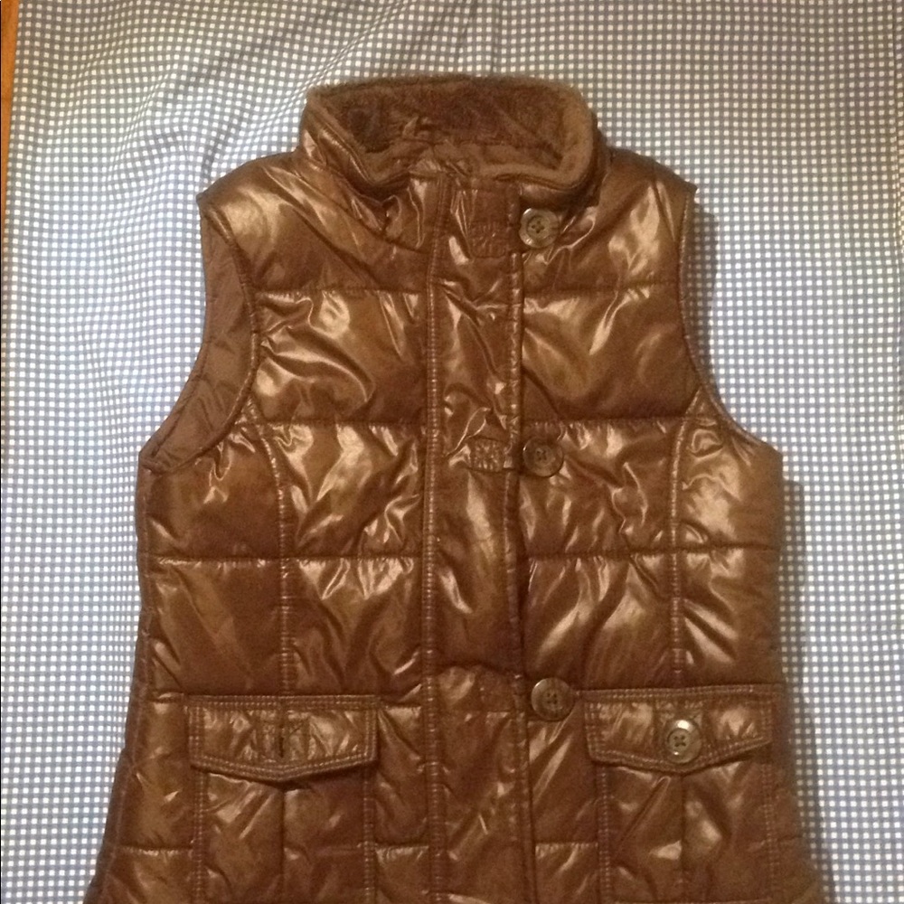 Brown gap kids 8-9yr sleeveless coat/vest